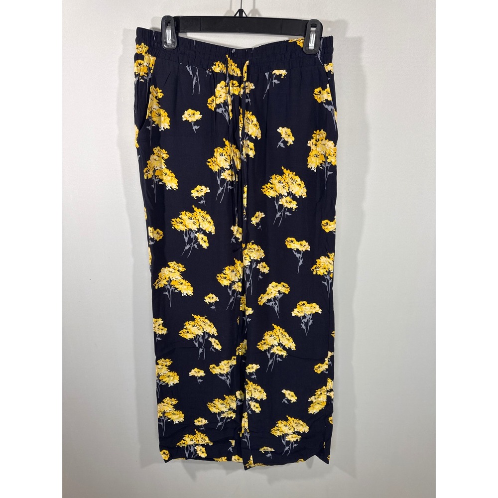 Ann Taylor LOFT Women XS Navy Floral Drawstring Waist Pants NEW Bohemian Coastal